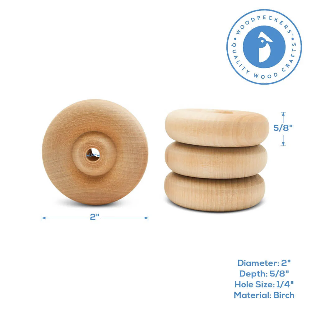 2" Classic Wheel, 1/4" Hole - Image 4
