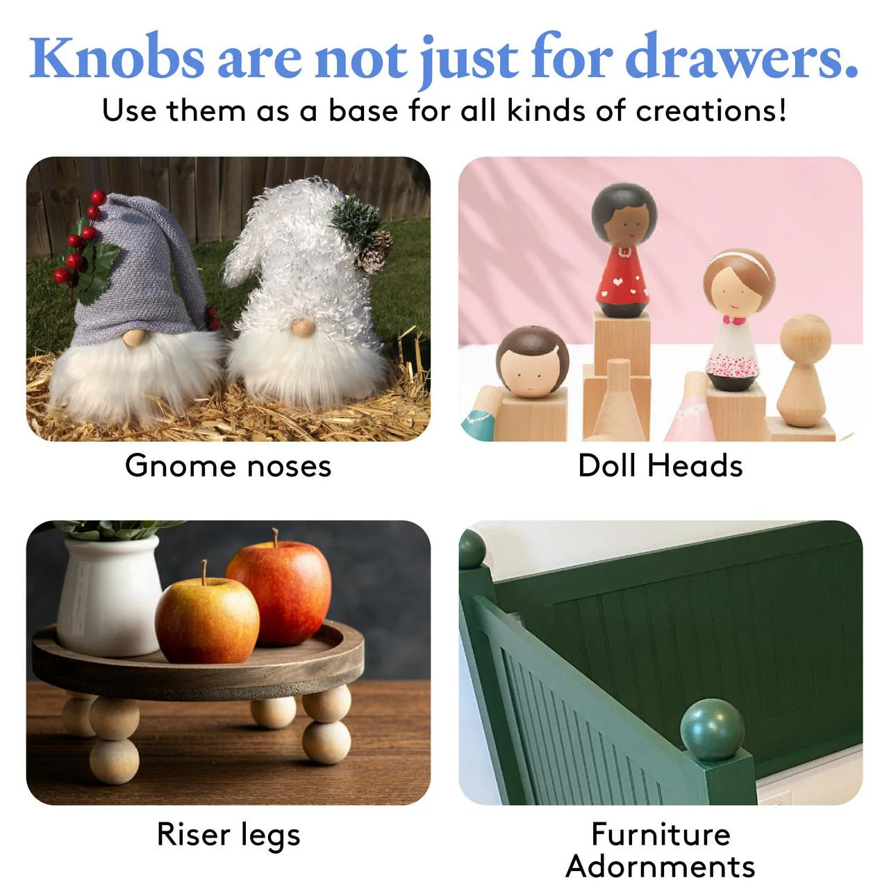 3/4" Wooden Ball Knob - Image 5