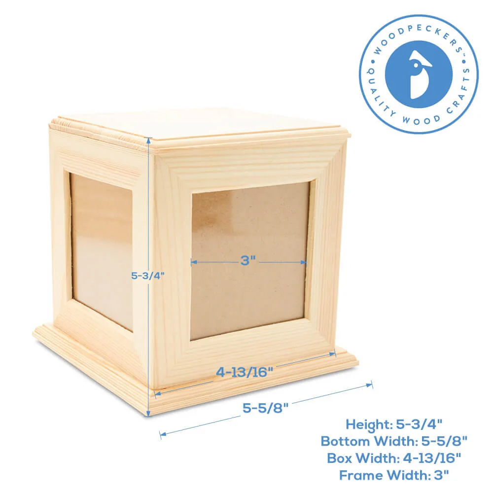 Wood Photo Cube, 5-5/8” - Image 4